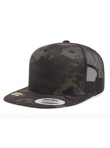 Yupoong Flat 5 Panel Multicam Flexfit Cap Kappen Hüte Grosshandel