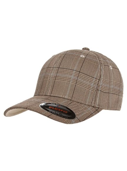 Flexfit Glen Check Baseball Cap Flexfit Cap Kappen Hüte Grosshandel