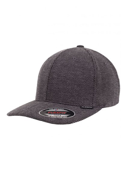 Flexfit Heringbone Melange Baseball Cap Flexfit Cap Kappen Hüte Grosshandel