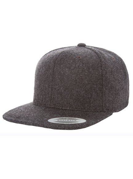 Yupoong Melton Wool Snapback Cap Flexfit Cap Kappen Hüte Grosshandel