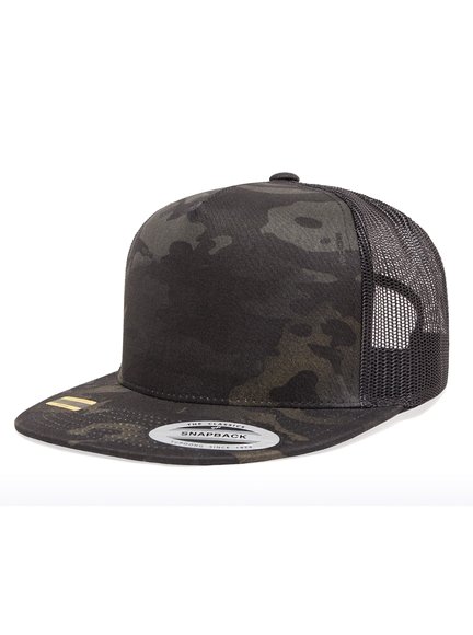 Yupoong Flat 5 Panel Multicam Trucker Cap Flexfit Cap Kappen Hüte Grosshandel