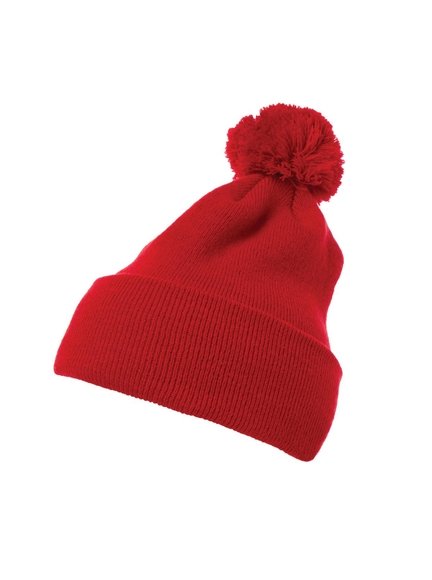 Cuffed Pom Pom Knit Beanie Flexfit Cap Kappen Hüte Grosshandel