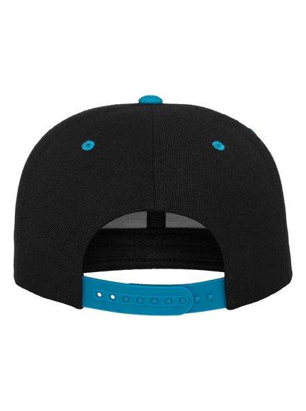 Yupoong Snapback Cap Schwarz / Neonblau Snapback Cap Flexfit Cap Kappen Hüte Grosshandel