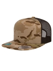Yupoong Flat 5 Panel Multicam Flexfit Cap Kappen Hüte Grosshandel